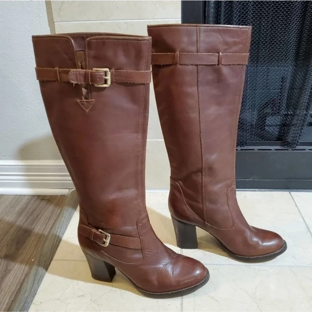 MICHAEL Kors‎ distressed leather granny riding boots 10